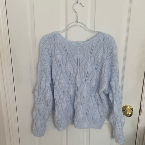 🩵✨🤍 Baby Blue Knit Sweater XXL NWOT - Picture 8 of 8